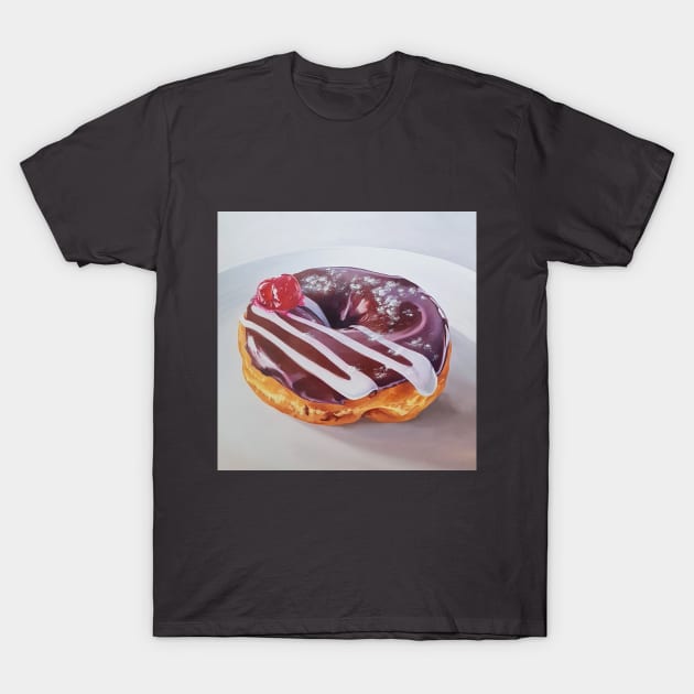 Black Forest Donut Painting 2 T-Shirt by EmilyBickell